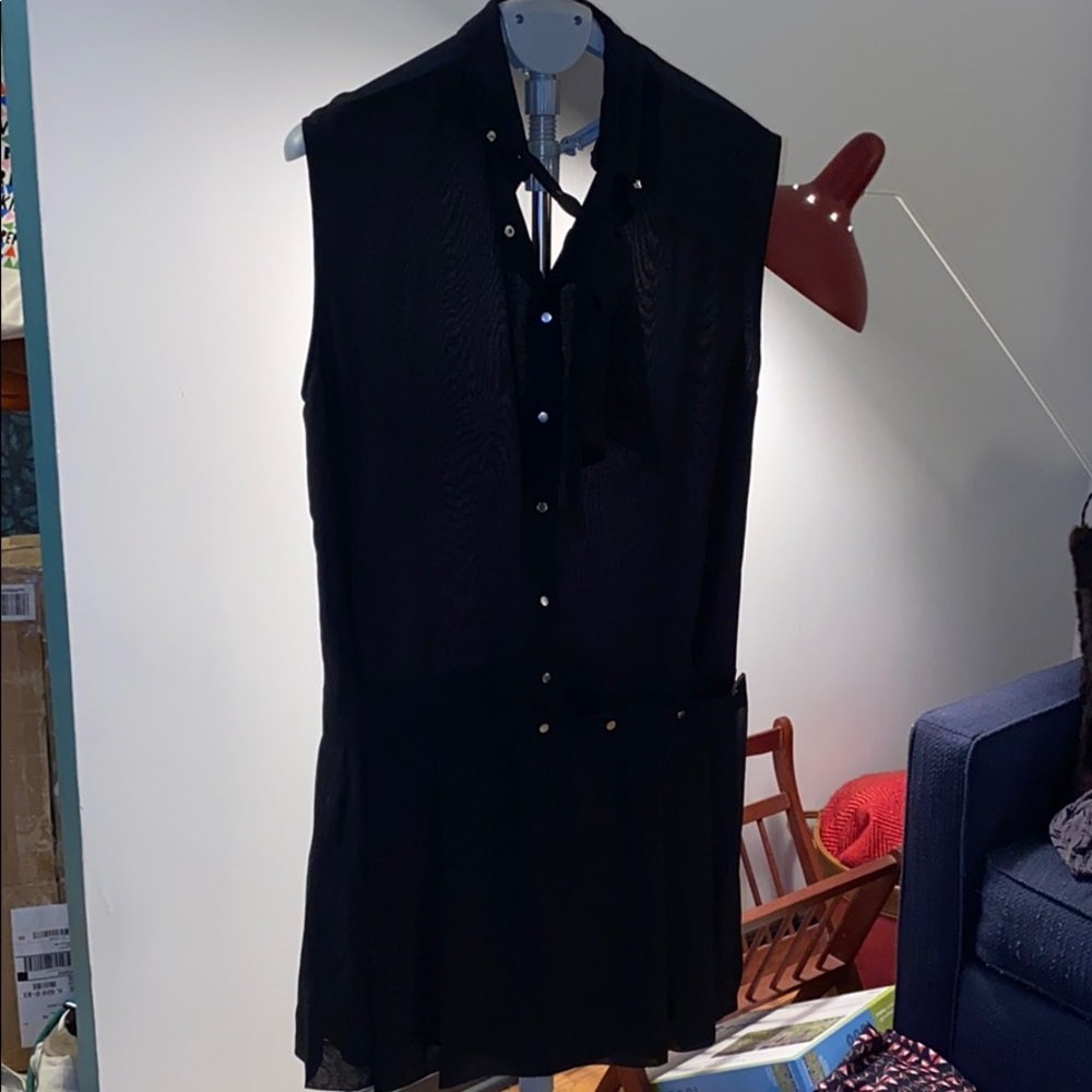 Black Mini Dress Wrap style with unique details